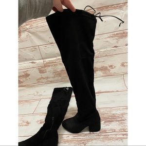 BLACK thigh-high Boots